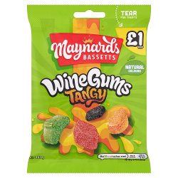 Maynards Bassetts Wine Gums Tangy £1 Sweets Bag 165g