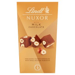 Lindt NUXOR with Milk Chocolate and Whole Roasted Hazelnuts Box 165g