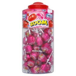 Vidal Zoom Strawberry Flavour Lollipops 50pcs