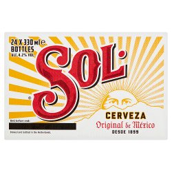 Sol Original Lager Beer 24 x 330ml Bottles