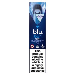 blu bar 1000 Blueberry Ice Disposable Vape 20mg/ml