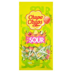 Chupa Chups Sour 120 Assorted Flavour Sour Lollipops 1440g