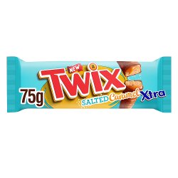 Twix Xtra Salted Caramel Chocolate Biscuit Twin Bars 75g