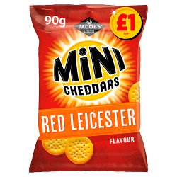 Jacob's Mini Cheddars Red Leicester Flavour PMP 90g