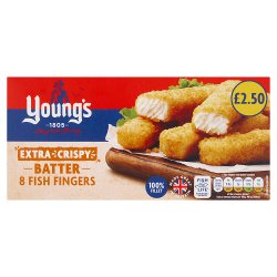 Young's Extra Crispy Batter 8 Fish Fingers 240g