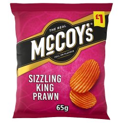 McCoy's Sizzling King Prawn Sharing Crisps 65g, £1 PMP