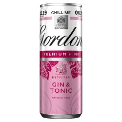 Gordon's Premium Pink Gin & Tonic 250ml 5% vol £2.19 PMP