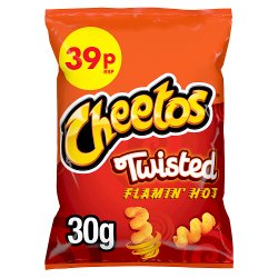 Cheetos Twisted Flamin' Hot Snacks 39p RRP PMP 30g