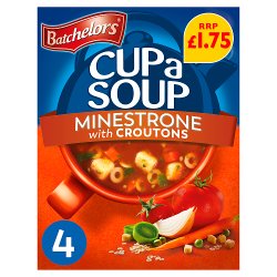 Batchelors Cup a Soup Minestrone with Croutons 4 Instant Soup Sachets 94g