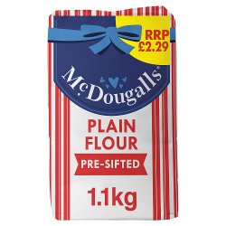 McDougalls Pre-Sifted Plain Flour 10 x 1.1kg PMP £2.29