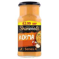 Sharwood's Curry Cooking Sauce Korma PMP £2.99 6 x 420g