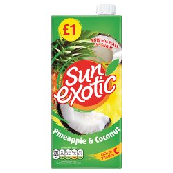 Sun Exotic Pineapple & Coconut Still Juice 1L, PMP £1