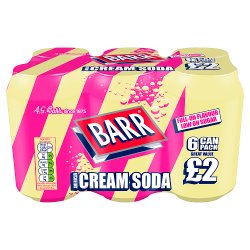 Barr American Cream Soda 6 x 330ml Cans, PMP, £2