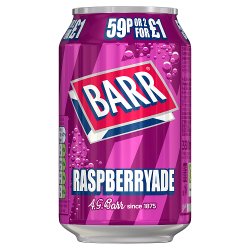 Barr Raspberryade 330ml Can PMP 59p or 2 for £1
