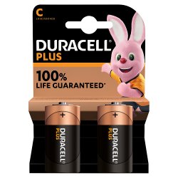 Duracell Plus 100% C 2pk