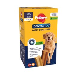 Pedigree Dentastix Daily Adult Large Dog Treats 21 x Dental Sticks 810g