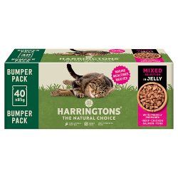 Harringtons Wet Cat Food Pouches Mixed in Jelly 40x85g