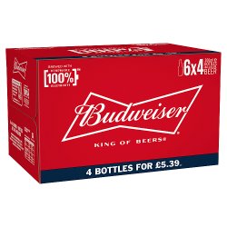Budweiser Beer 4 x 300ml