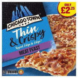 Chicago Town Thin & Crispy Meat Feast Pizza 325g (PMP)