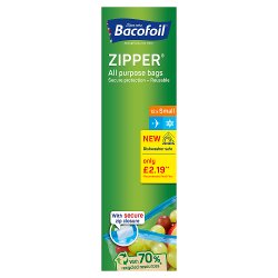 Bacofoil Zipper All Purpose Bags 12x Small £2.19