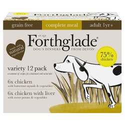 Forthglade Grain Free Complete Meal Chicken Adult 1yr+ 12 x 395g