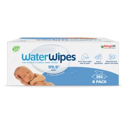 WaterWipes Baby Wipes Sensitive Biodegradable 360 Wipes (6 Packs of 60)