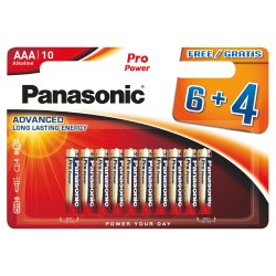Panasonic Pro Power Alkaline LR03 AAA Wideblister x10 Pieces