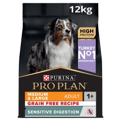 PRO PLAN Grain Free Sensitive Digestion Turkey Dry Dog Food 12kg