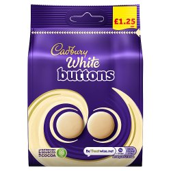 Cadbury White Buttons Chocolate Bag £1.25 PMP 95g
