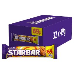 Cadbury Starbar Chocolate Bar 69p PMP 49g