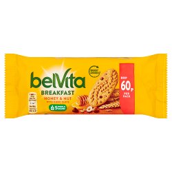 BelVita Breakfast Biscuits Honey and Nuts with Choc Chips 60p 50g