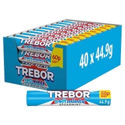 Trebor Softmints Spearmint Mints Roll 60p PMP 44.9g