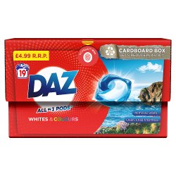 DAZ All-in-1 Pods Washing Liquid Capsules, 19 Washes