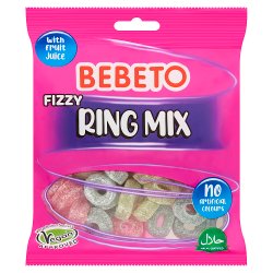 Bebeto Fizzy Ring Mix 150g