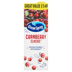 Ocean Spray Cranberry Classic 1 Litre £1.49 PMP