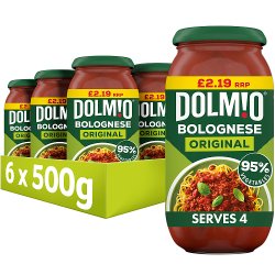 Dolmio Bolognese PMP £2.19 Original Pasta Sauce 500g