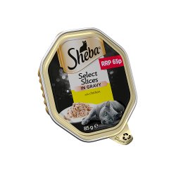 Sheba Select Slices Cat Food Tray Chicken in Gravy 85g PMP 65p