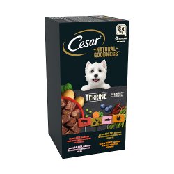 Cesar Natural Goodness Grain Free Adult Dog Food Mix Terrine Tray 8 x 100g
