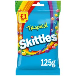 Skittles Tropical Sweets £1 PMP Treat Bag 125g