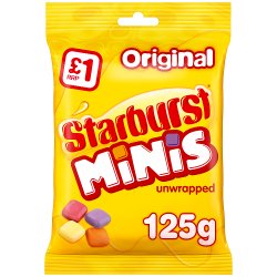 Starburst Minis Original Sweets £1 PMP Treat Bag 125g