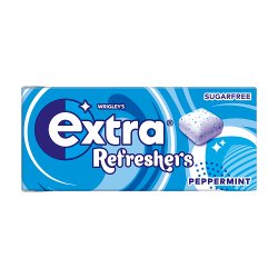 Extra Refreshers Peppermint Sugarfree Chewing Gum Handy Box 7 Pieces
