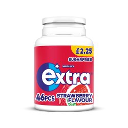 Extra Strawberry Flavour Sugarfree Chewing Gum Bottle £2.25 PMP 46 Pieces