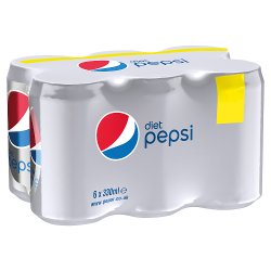 Pepsi Cola Diet PMP Can 6 x 330ml