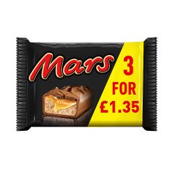 Mars Caramel, Nougat & Milk Chocolate Snack Bars Multipack £1.35 PMP 3 x 39.4g