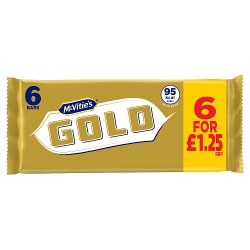 McVitie's 6 Gold Caramel Flavour Biscuit Bars 10.6g