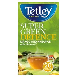 Tetley Super Green Defence Mango and Pineapple 20 Tea Bags 40g