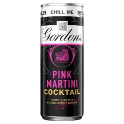 Gordon's Pink Martini Cocktail 250ml Ready to Drink PMP £1.79 Premix Can