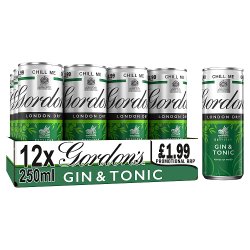 Gordon's Gin with Schweppes Gin & Tonic 250ml PMP £1.99