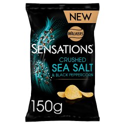 Walkers Sensations Salt & Black Peppercorn Sharing Crisps 150g