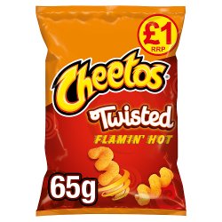 Cheetos Twisted Flamin' Hot Snacks £1 RRP PMP 65g